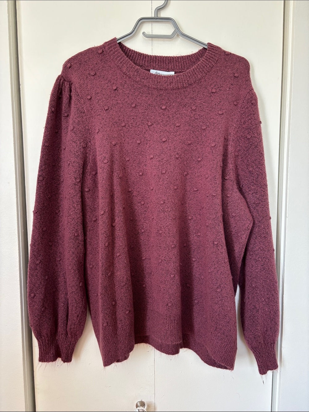 🎉4/30$🎉 Reitmans Mauve Crewneck Sweater with Bobble Knit